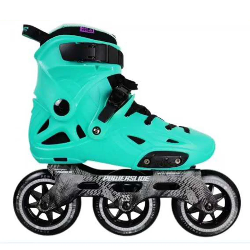 Powerslide Imperial 3*110 мм скоростные роликовые коньки уличные Взрослые роликовые коньки обувь для катания на роликах коньки для катания на коньках Adulto - Цвет: Зеленый