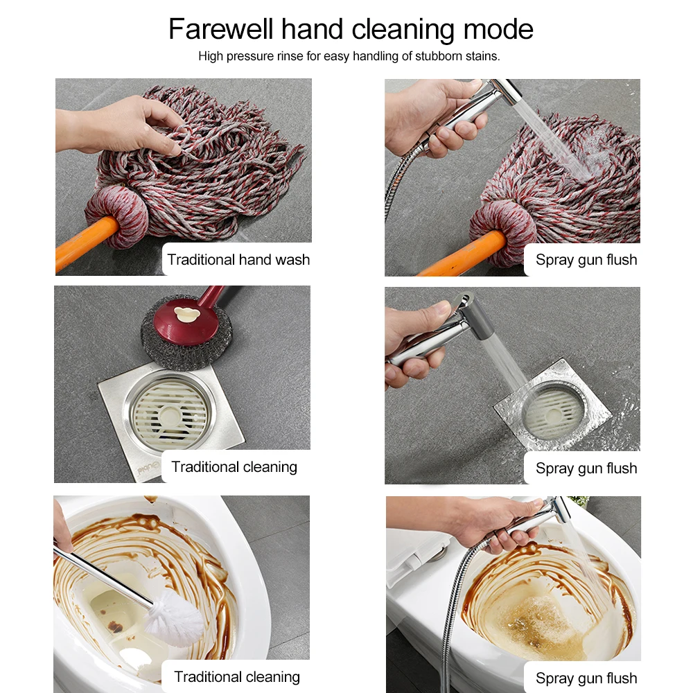 Биде из нержавеющей стали туалетный спрей ручной гигиенический душ ванночка для