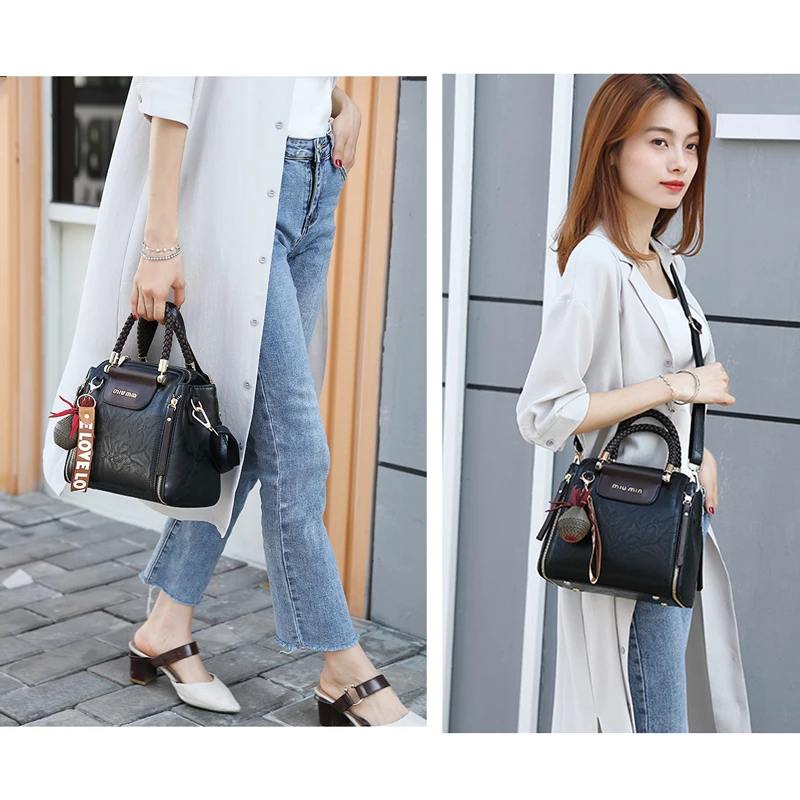 Женская кожаная тканая сумка на плечо Повседневная водонепроницаемая 2019|Сумки с