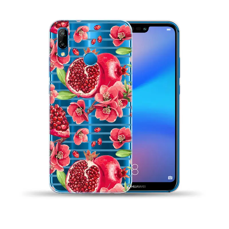 Мягкий чехол из ТПУ с арбузом для Huawei P8 P9 P10 P20 Lite P30 Pro цветочными листьями Capa Mate 10 20