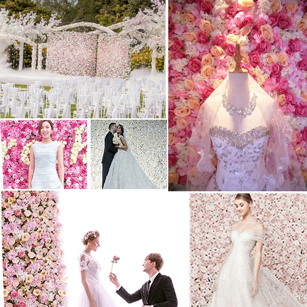 10 шт./лот искусственный шелк роза для свадебного фона цветочное украшение на