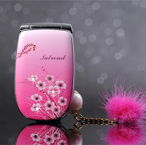 Разблокированный роскошный флип женский мобильный телефон A1 красивый