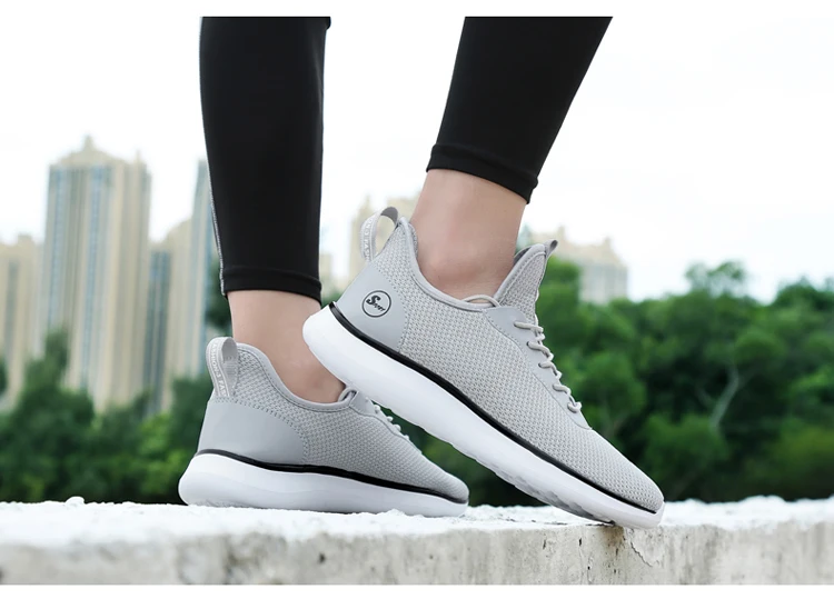 Для мужчин спортивные кроссовки Обувь с дышащей сеткой большой Размеры Легкие мужские кроссовки Нескользящая прогулочная спортивная кроссовки спортивные туфли