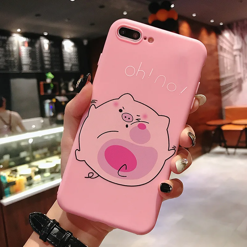 Модный чехол для iPhone X 8 7 6 6s Plus Мультяшные розовые милые свинки ультратонкий