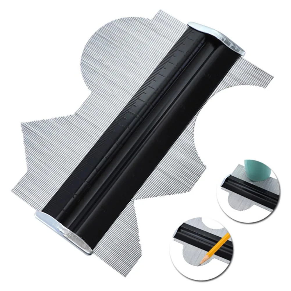 6 Inch Contour Gauge Multipurpose Shape Duplicator Laminate Template General Tools Metal Clear Measuring Tiling Professional | Инструменты