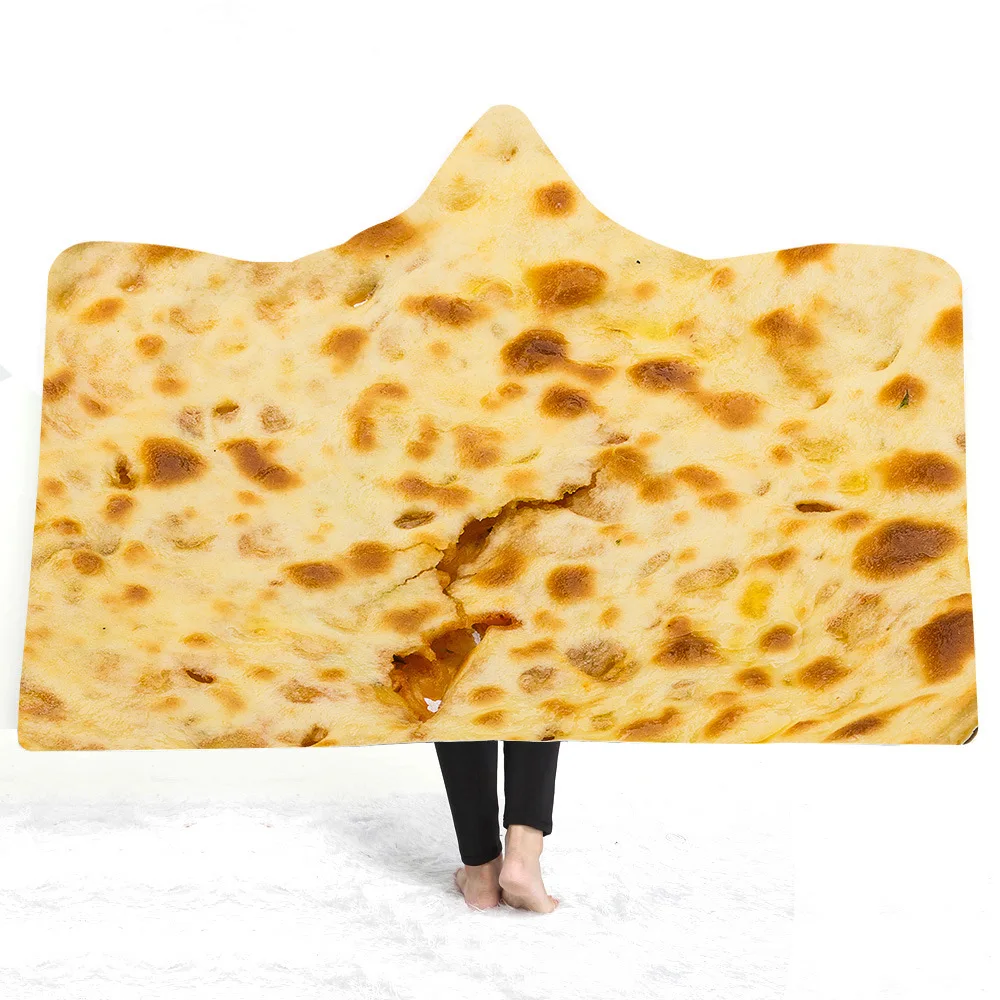 Одеяло с капюшоном Burrito, фланелевое одеяло с 3D рисунком кукурузы, тортилья, одеяло на кровать, диван, Флисовое одеяло, забавные плюшевые покрывала, домашний текстиль, Прямая поставка