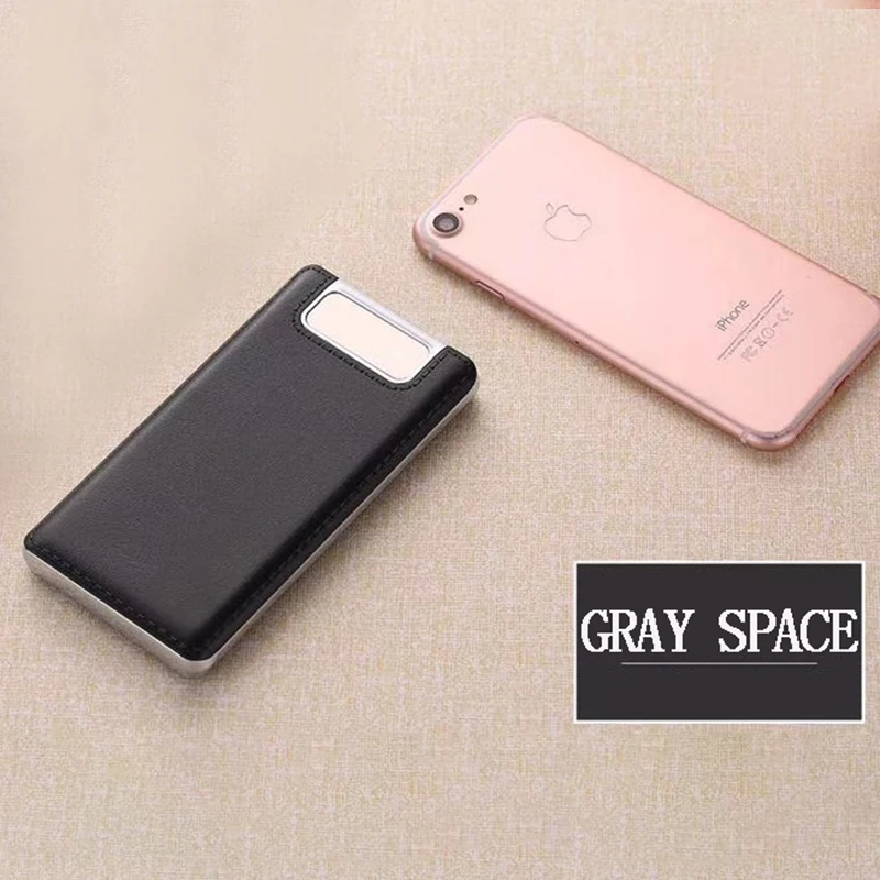 Ультра тонкий внешний аккумулятор 10000 мАч с двумя USB и ЖК дисплеем портативное
