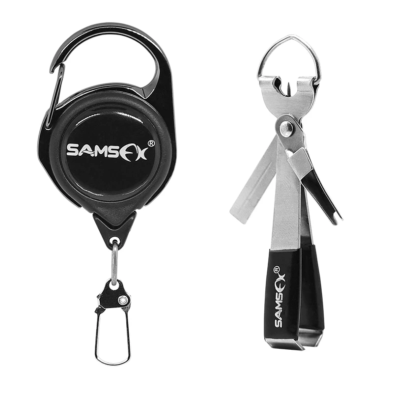 Silver Knot Tool Kit SAMSFX рыболовное быстрое завязывание узлов инструмент для быстрой завязывания ногтей узловой линии резак клипер кусачки с Zinger втягивающий инструмент для завязывания Мушек Снасти - Цвет: Silver Knot Tool Kit