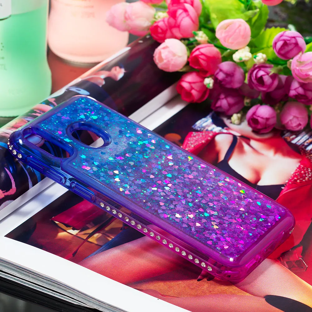 Для samsung Galaxy M20 Алмазный кейс с переливающимся градиентом Coque для м 20 Роскошные