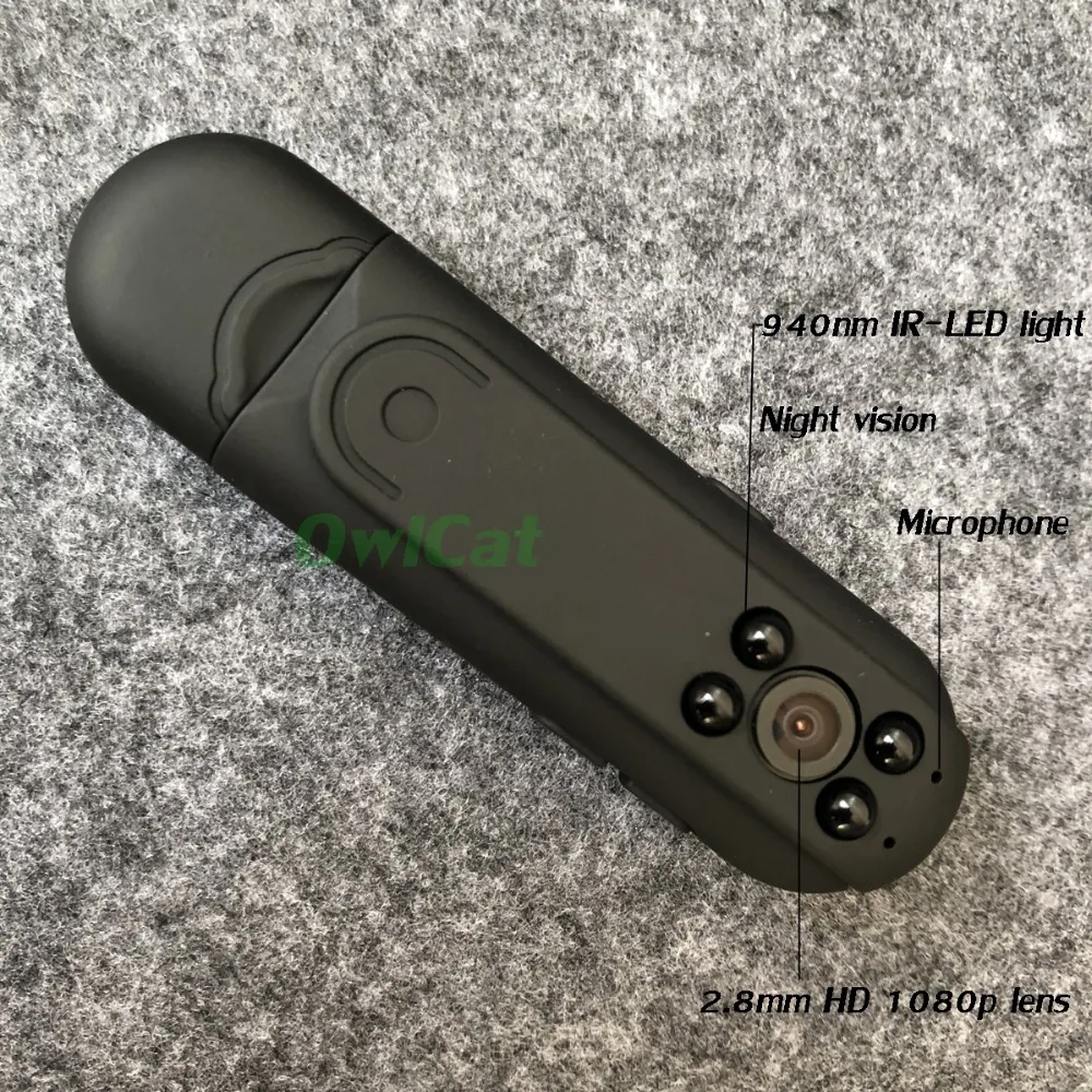 OwlCat портативный карманный видео аудиокамкодер 940nm IR ночного видения невидимая HD