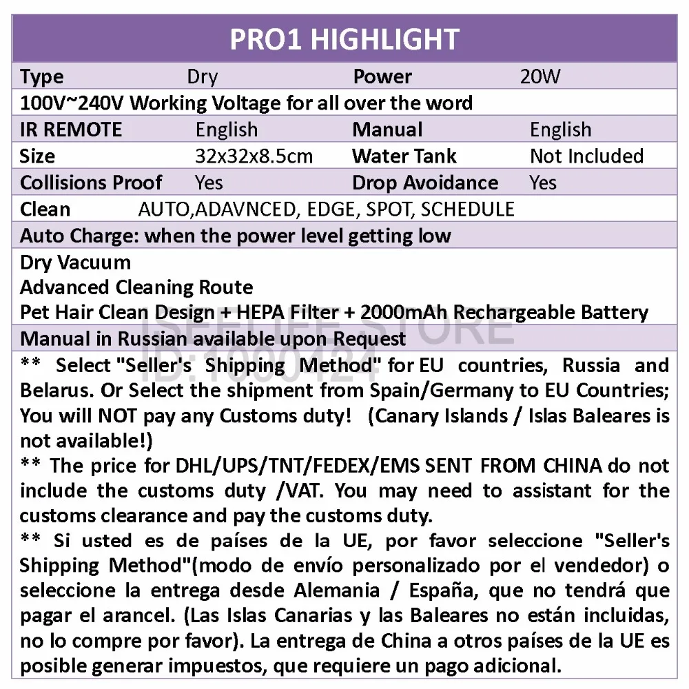 2017 iseelife Интеллектуальный робот Пылесосы для автомобиля дома Pro1 hepa сухой Авто