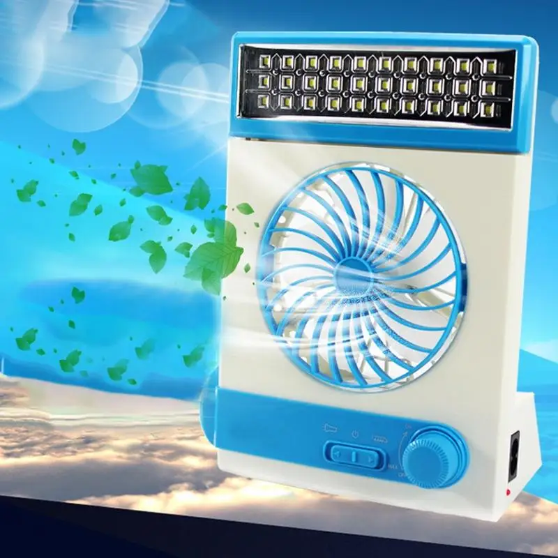 LumiParty Портативный USB 3 в 1 Мини солнечный вентилятор свет LED Настольная лампа