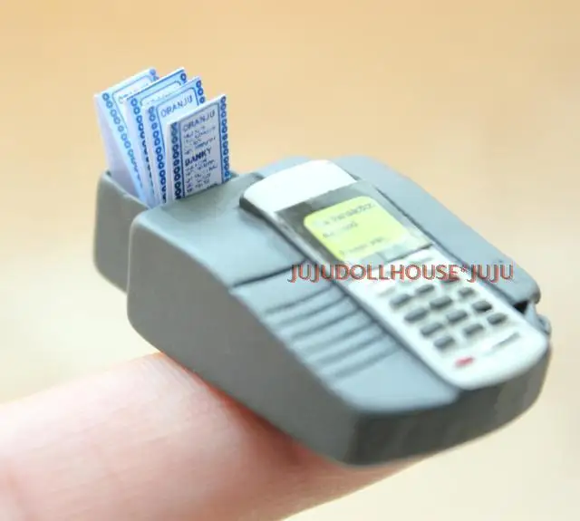 Мини 1/12 весы POS Кредитная карта машина супермаркет регистр Кукольный домик