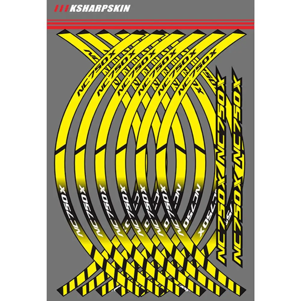 Motorcycle Wheel Rim Decals Wheel Reflective Stickers Stripes For Honda NC750X