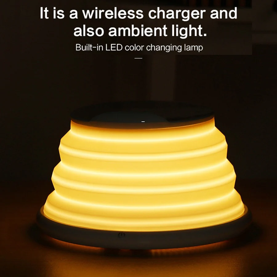 LED Light Foldable 10W Qi Wireless Charger for iPhone X XS Max XR 8 Plus Samsung S8 S9/S9+ Note 9 Fast Charging | Мобильные телефоны
