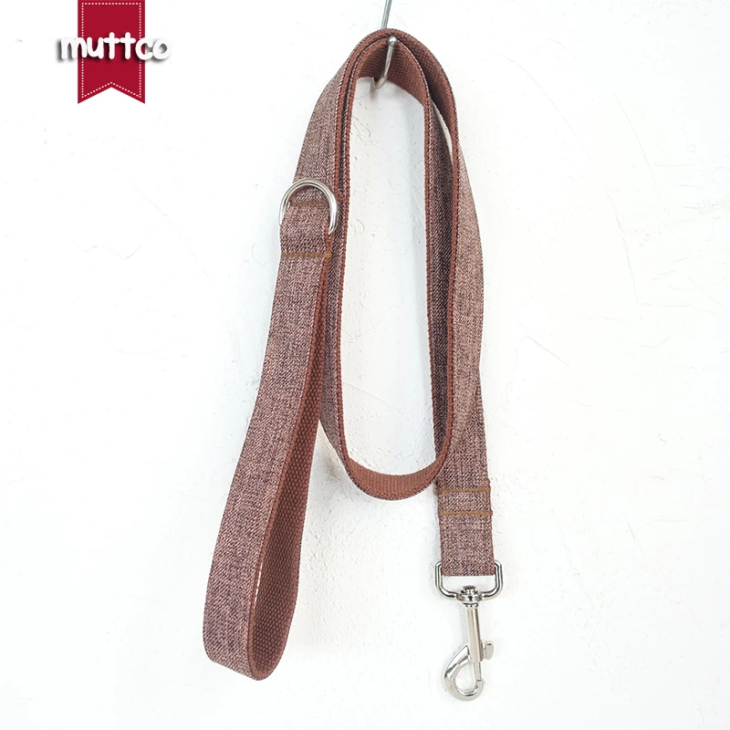 MUTTCO розничная продажа модный ручной работы собачий поводок коричневый костюм
