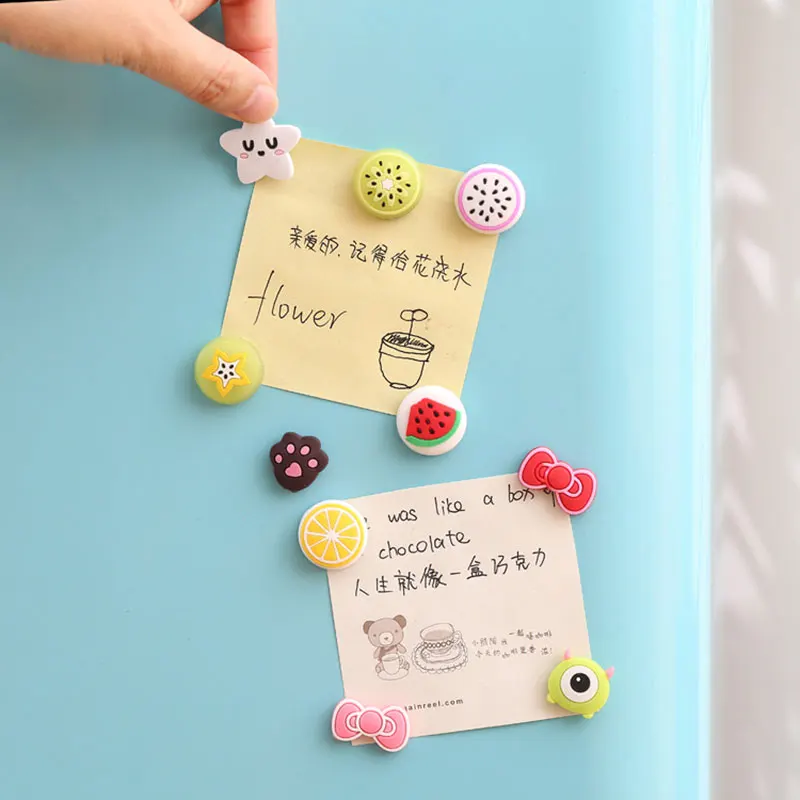 1 шт. мини Силиконовый мультяшный дизайн магниты на холодильник белая доска
