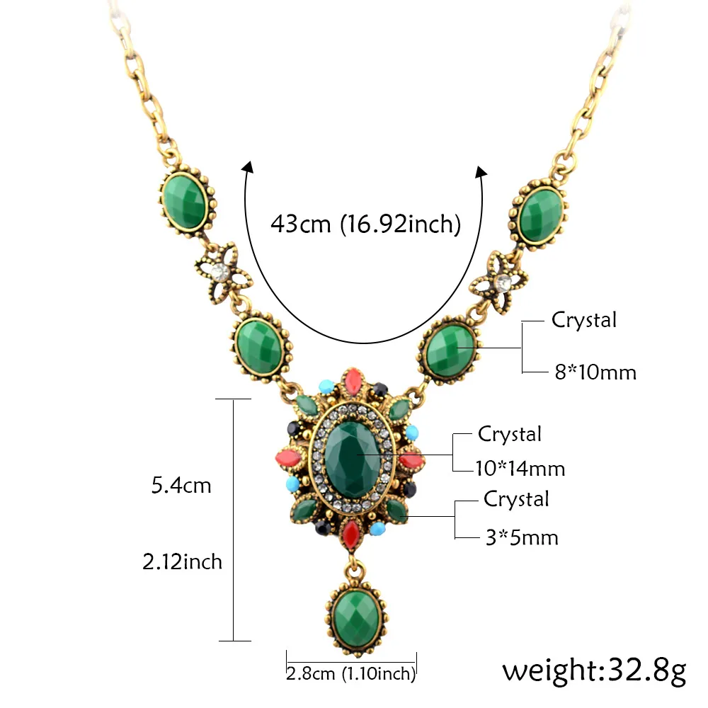 Роскошные винтажные турецкие ювелирные изделия многоцветный золотой цвет