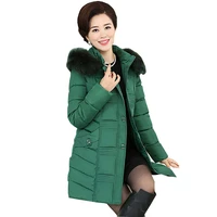ukraine middle age plus size winter jacket women coat parkas 2017 new fur collar thick quality female downs cotton jackets wz81