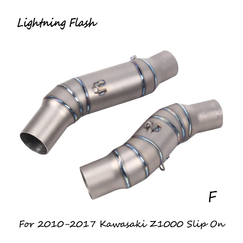 F ( 2010-2017 ) Для Kawasaki Z1000 выхлопной трубы слипоны 2003 2004 2005 2006 2007 2008 2009 2010 2011 2012 2013 Mid заголовка - Цвет: F ( 2010-2017 )