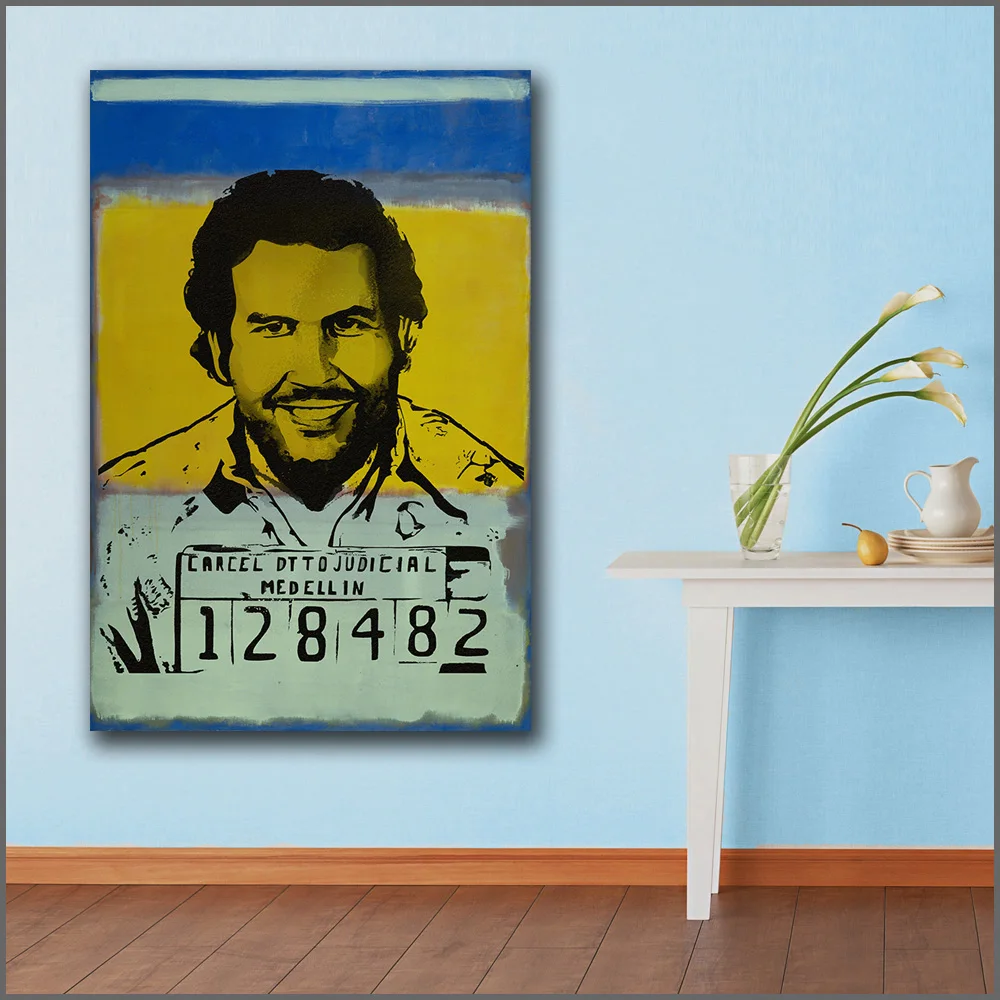 Картина маслом Пабло Эскобар настенное художественное оформление на холсте с