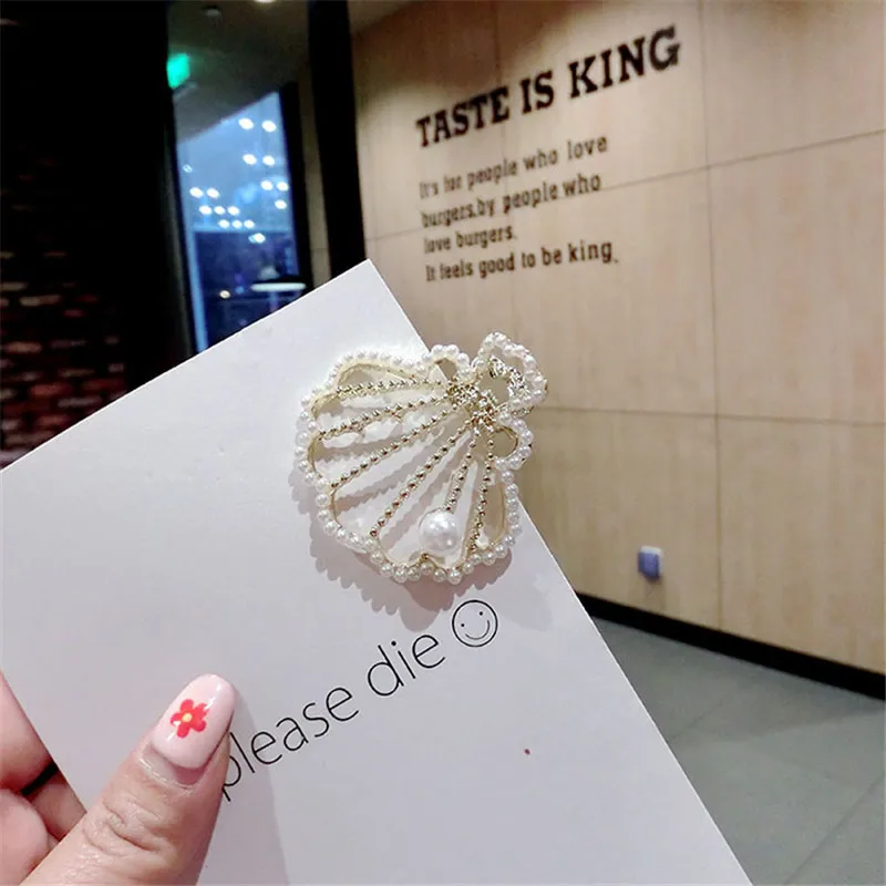 Жемчужный зажим для волос металлическая заколка аксессуары с цветами краб 2019 |