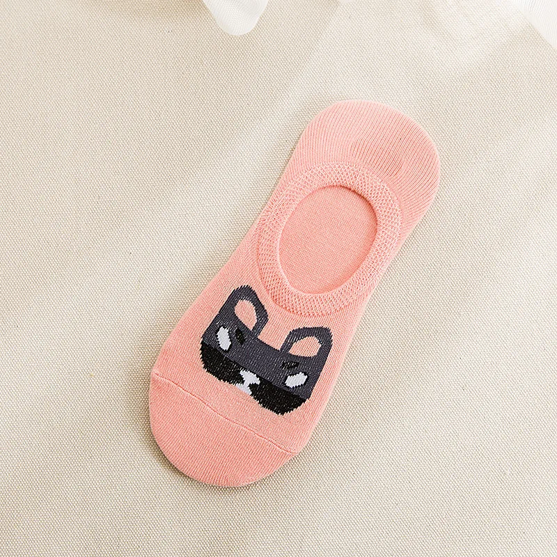 Носки невидимки хлопковые с мультяшными животными 1 пара = 2 шт.|invisible boat socks|boat socks