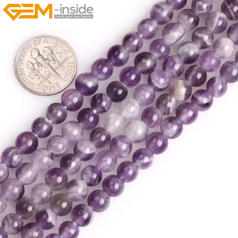 Круглые бусины с крупным отверстием натуральный драгоценный камень 6 мм/10 мм