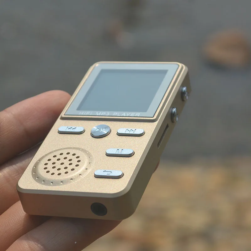 Новинка W262, 16 ГБ, зеркало для макияжа, без потерь, HIFI, спортивный MP3 плеер с экраном 1,5 дюйма, может плеер, 70 часов, FM, стерео, сабвуфер, колонки - Цвет: Золотой