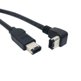 100 шт./лот IEEE 1394 1394a Firewire 400 6pin 90 градусов вниз прямоугольный до прямой кабель для
