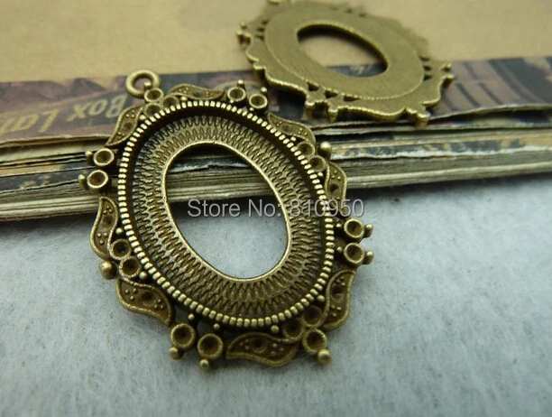 

50pcs Inner size:18x25mm Alloy/Metal Antique Bronze Blank Pendant Necklace Cameo base Setting DIY Jewelry Accessory Finding