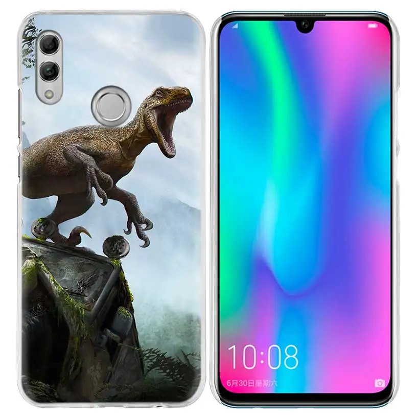 С изображением динозавров из фильма «Парк Юрского периода чехол для huawei Honor 8X Y9 9 10 Lite Play 7C 8C 8S 8A фотоаппаратов моментальной печати 7S 7A Pro V20 20i Y6 Y7 Y5 Жесткий Чехол для мобильного телефона