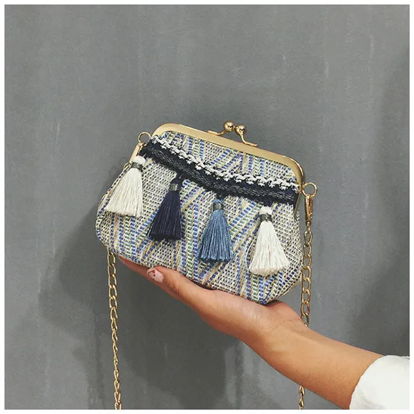 Маленькая сумка женский 2018 мода новый корейский диких косые плечо одно цепи рот