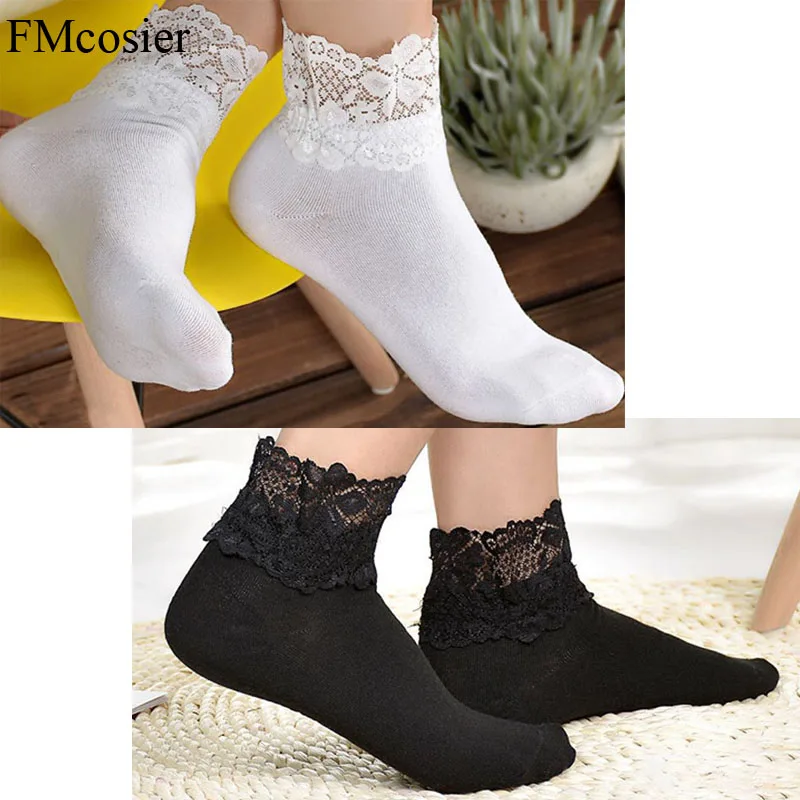 6 пар весна-лето женские кружевные носки короткие хлопковые повседневные