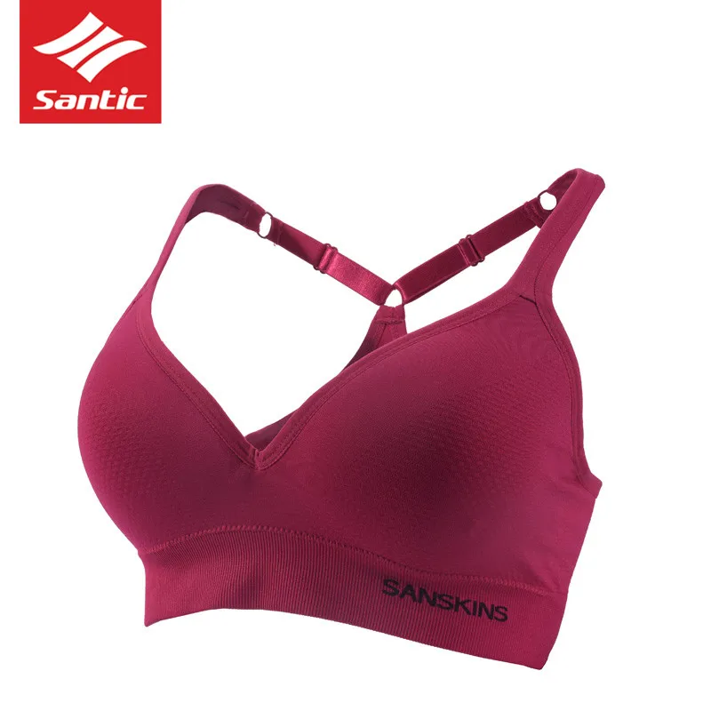 Santic бюстгальтер для женщин спортивные бюстгальтеры бега жилет йоги велосипедные