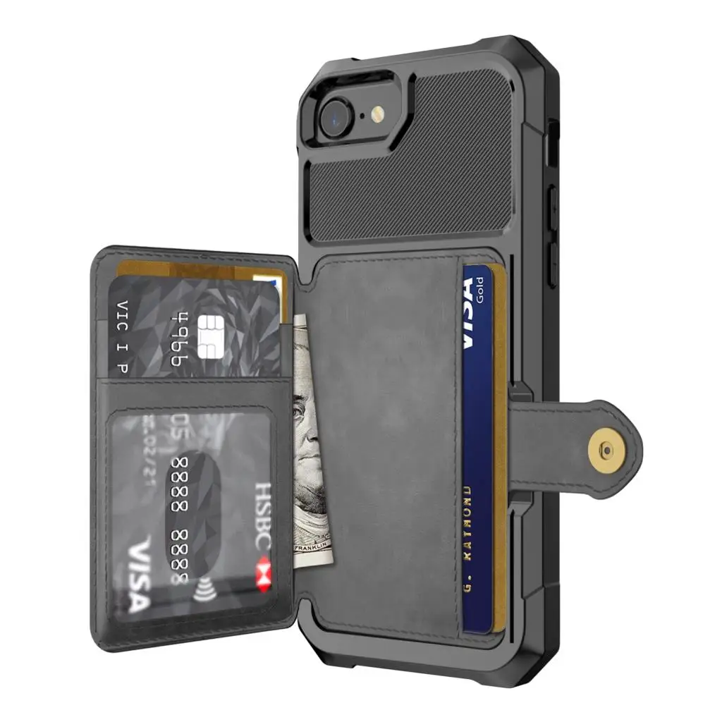 Роскошный чехол-кошелек из искусственной кожи для iPhone 6 6s 7 8 Plus X XS XR XX MAX