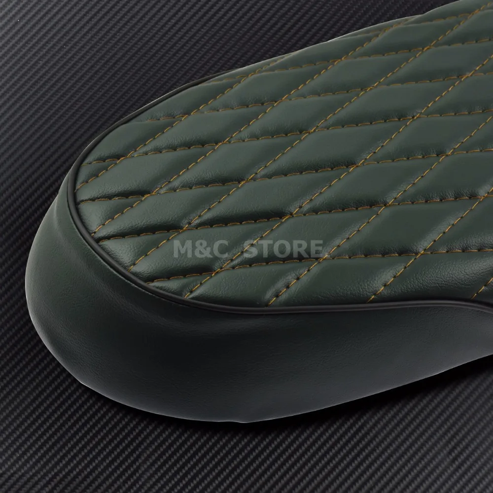 Мотоциклетное зеленое винтажное сидение для кафе седло горба в стиле ретро Honda