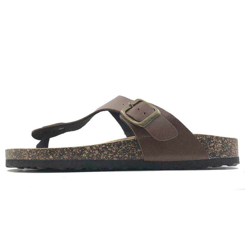 Style A Brown Летняя стильная обувь женские босоножки Пробковые босоножки Одежда высшего качества с пряжкой Повседневное сандалии, шлепанцы Большие Размеры 6-11 S - Цвет: Style A Brown