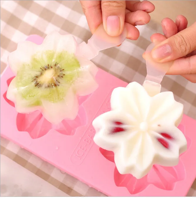 

NHM 1 pcs Cherry blossom grindstone ice cream tools bar homemade ice cream sticks cube