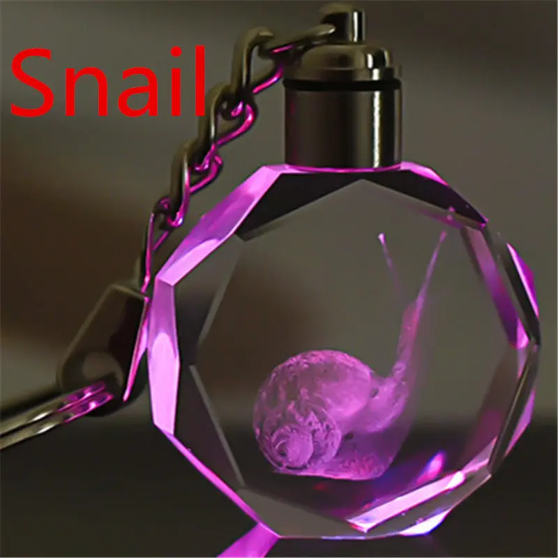 K9 кристалл милые животные брелок для ключей с лазерной гравировкой Красочный