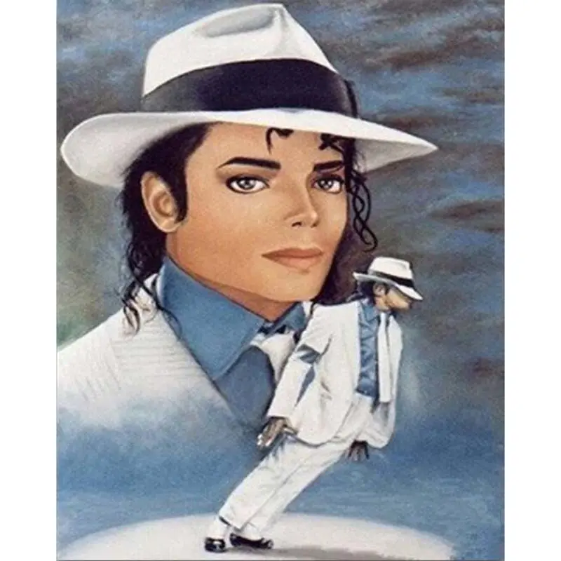 

Dpsprue Full Square Round Drill 5D DIY Diamond Painting "Celebrity Michael Jackson " Embroidery Cross Stitch Mosaic Home Decor