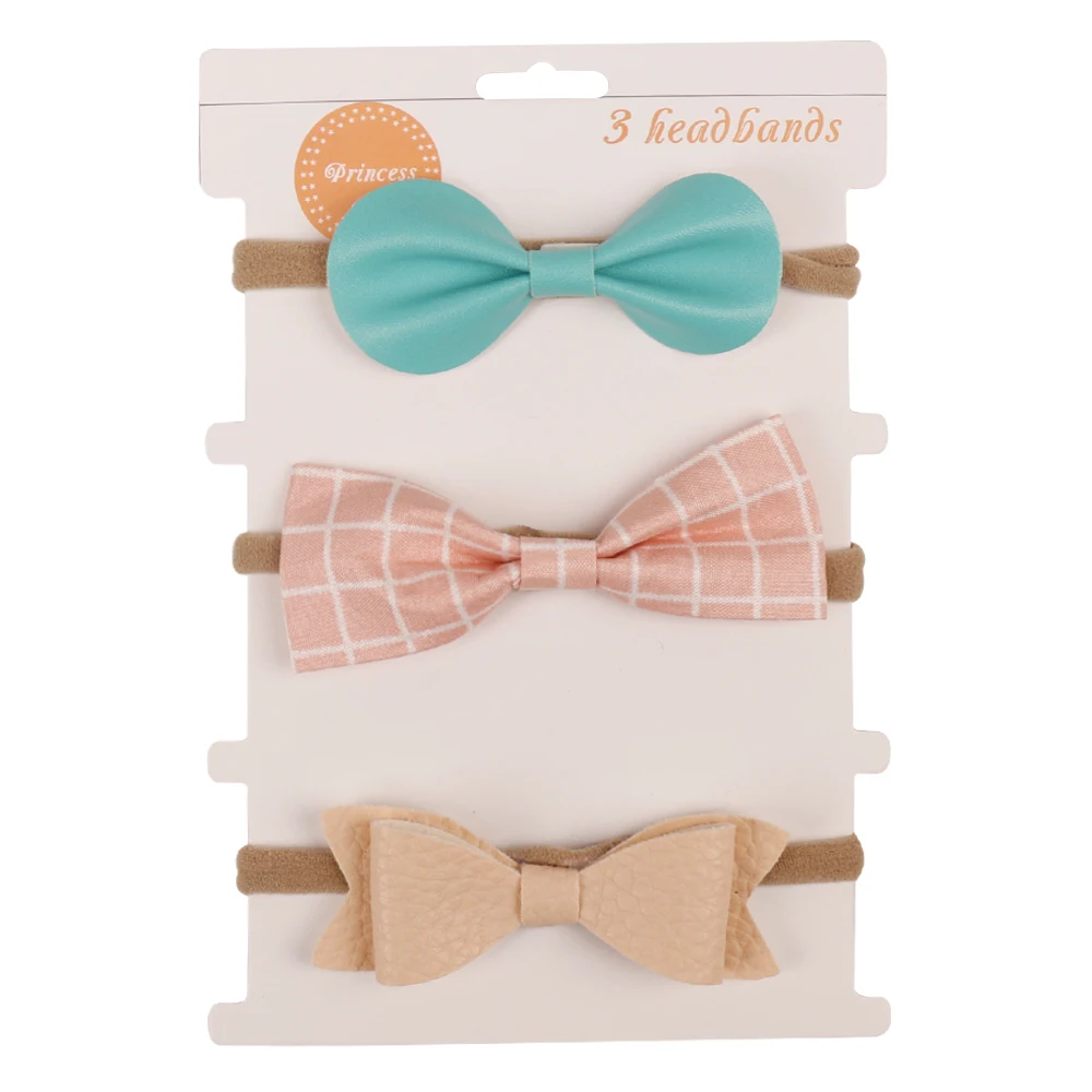 3 шт./компл. детские повязки на голову с бантом для девочек ручной работы