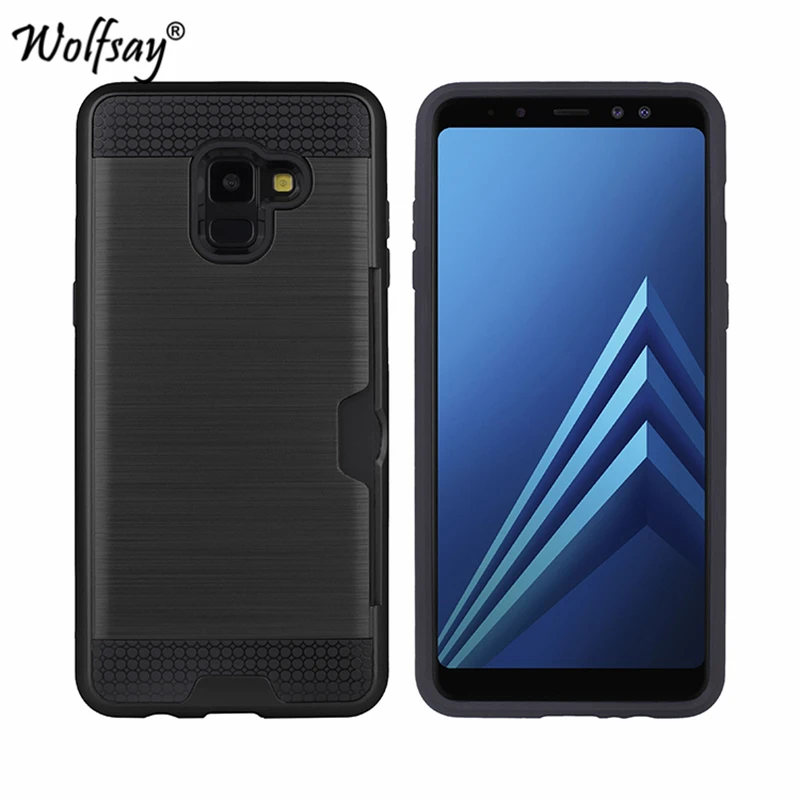 Чехол для кредитных карт Wolfsay чехол Samsung Galaxy A8 2018 гибридный защитный телефона A530 5 6