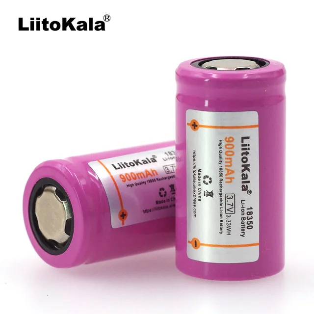Литиевая батарея Liitokala ICR 18350 900 мАч 3 7 в электронная сигарета для курения |
