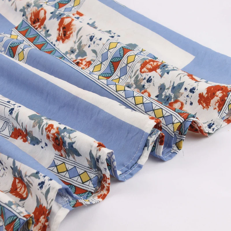 Платье женское Плиссированное разноцветное с цветочным принтом | Женская одежда