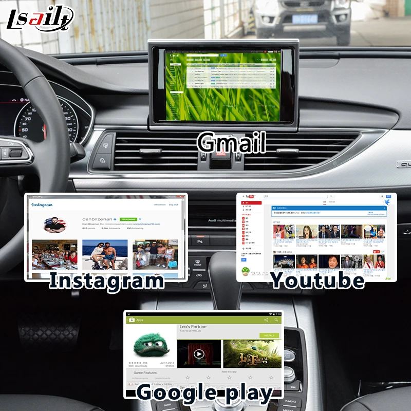 Резервная камера 2G RAM Android навигационный интерфейс для 4G MMI AUDI A6 с 4 ядерным