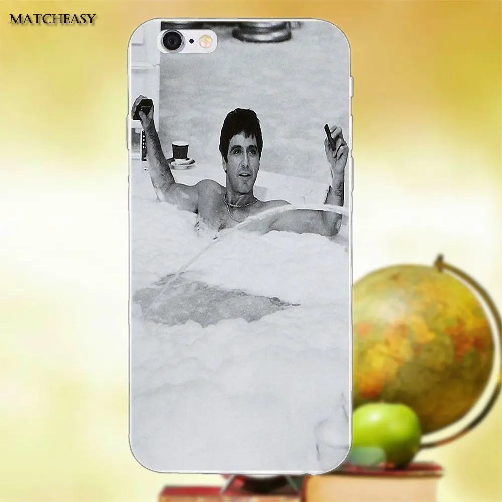 Tony Монтана Scarface для Apple iPhone X XS Max XR 4 4S 5 5C SE 6 6S 7 8 Plus мягкий силиконовый прозрачный