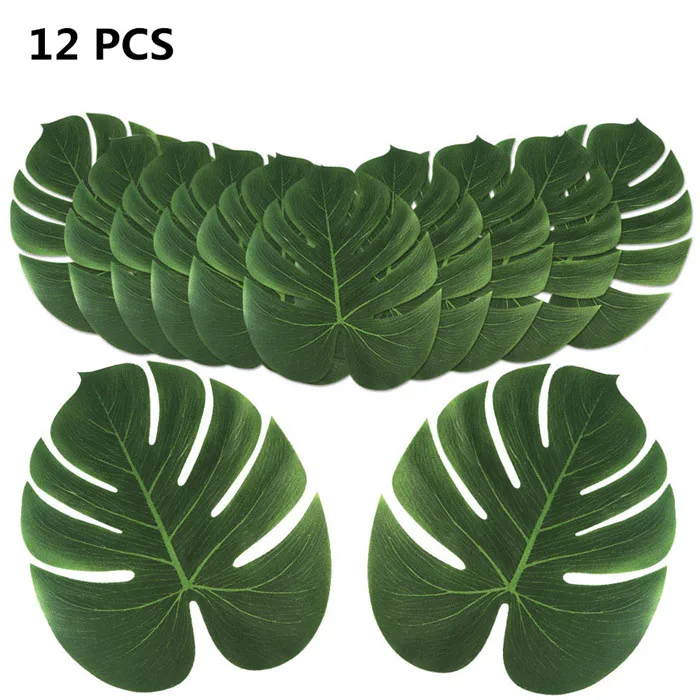 Palm Fake Leaves OurWarm море Русалка Бохо Свадьба макраме Висячие Морская звезда фон открывалка конфеты коробка подарки для гостей украшения стола - Цвет: Palm Fake Leaves