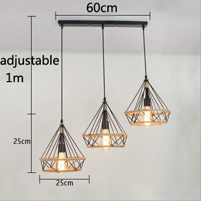 molde D with no bulb Подвесной светильник в винтажном стиле, подвесной светильник в винтажном стиле, креативный светильник в американском стиле, E27 Светодиодный светильник Эдисона, промышленный подвесной светильник в стиле лофт - Цвет корпуса: molde D with no bulb