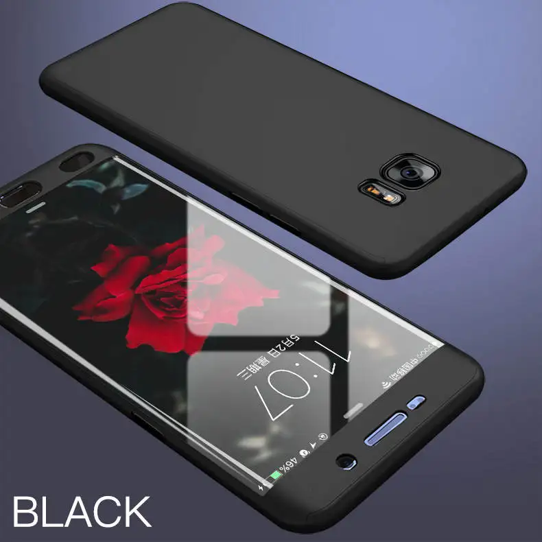 Black Ультра тонкий 360 полный защитный чехол для samsung Galaxy J1 J2 Core J3 J5 J7 Pro Duo Prime J4 J6 плюс J8 чехол - Цвет: Black